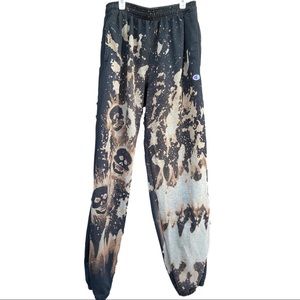 HANDMADE BLEACHED SKULL UNISEX CHAMPION SWEATPANTS